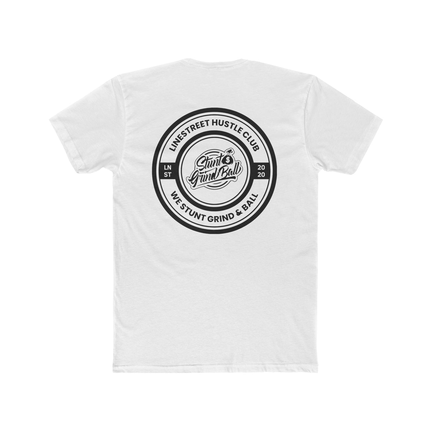 Line Street HUSTLE CLUB White Tee