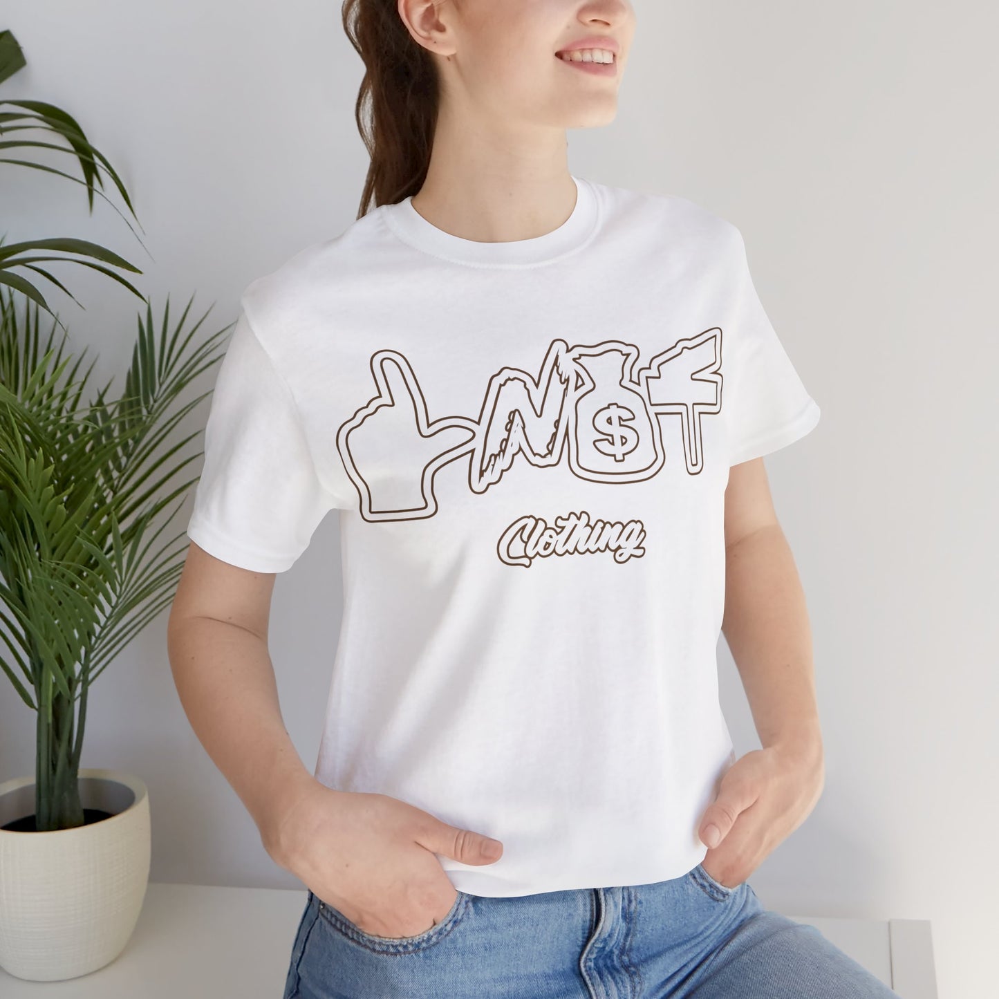 LNST COLLECTORS White & Brown Tee