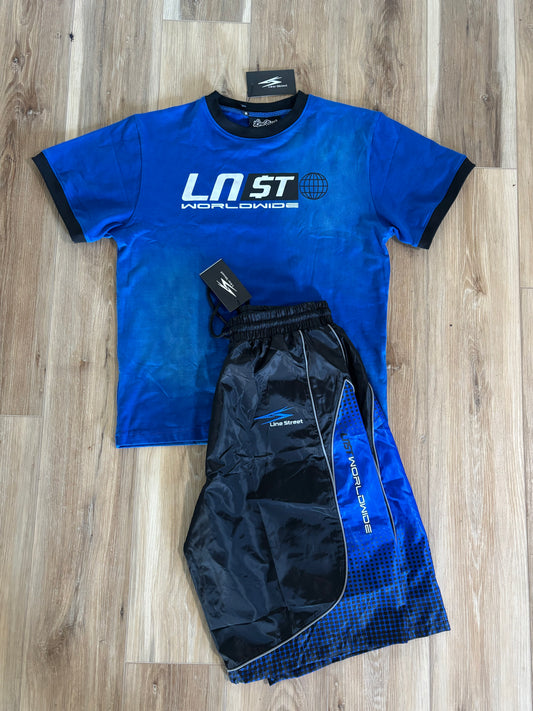 LNST Worldwide Short Set Blue