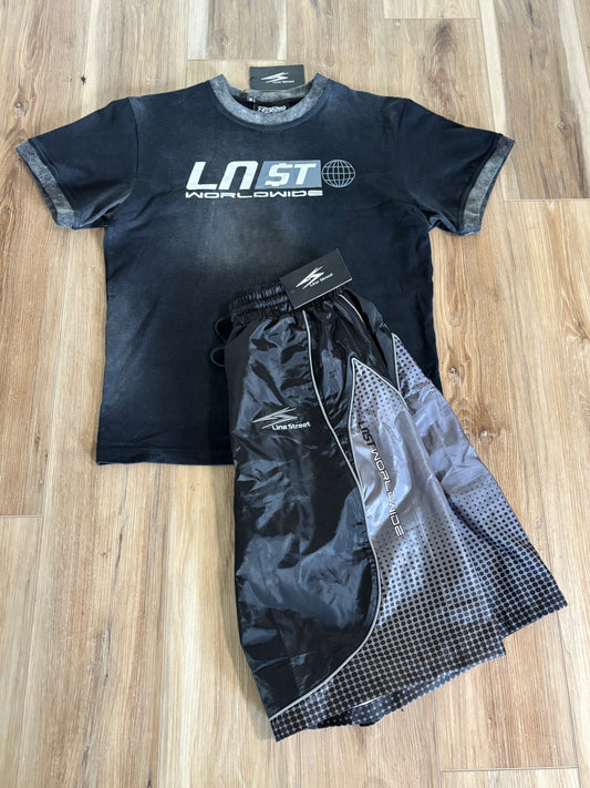 LNST Worldwide Short Set Gray